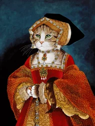 Illustrasjon fra Cats Galore! A Compendium of Cultured Cats (utgitt 2015)