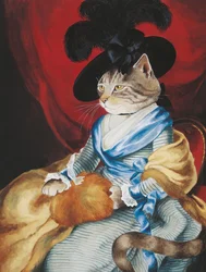 Illustrasjon fra Cats Galore! A Compendium of Cultured Cats (utgitt 2015)