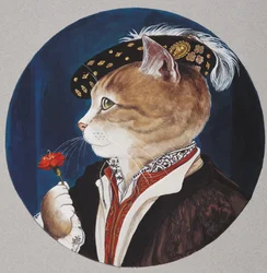 Illustrasjon fra Cats Galore! A Compendium of Cultured Cats (utgitt 2015)