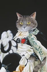 Illustrasjon fra Cats Galore! A Compendium of Cultured Cats (utgitt 2015)