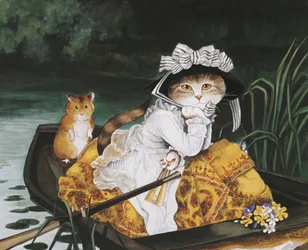 Illustrasjon fra Cats Galore! A Compendium of Cultured Cats (utgitt 2015)