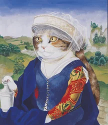 Illustrasjon fra Cats Galore! A Compendium of Cultured Cats (utgitt 2015)