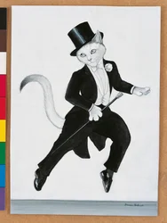 Illustrasjon fra Cats Galore! A Compendium of Cultured Cats (utgitt 2015)
