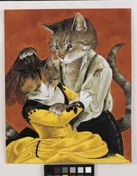Illustrasjon fra Cats Galore! A Compendium of Cultured Cats (utgitt 2015)