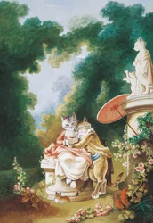Illustrasjon fra Cats Galore! A Compendium of Cultured Cats (utgitt 2015)