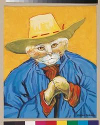 Illustrasjon fra Cats Galore! A Compendium of Cultured Cats (utgitt 2015)