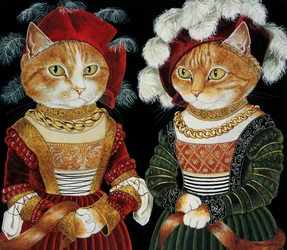 Illustrasjon fra Cats Galore! A Compendium of Cultured Cats (utgitt 2015)