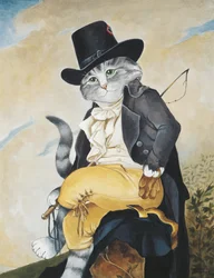 Illustrasjon fra Cats Galore! A Compendium of Cultured Cats (utgitt 2015)