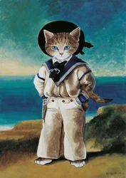 Illustrasjon fra Cats Galore! A Compendium of Cultured Cats (utgitt 2015)