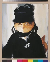 Illustrasjon fra Cats Galore! A Compendium of Cultured Cats (utgitt 2015)