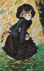 Illustrasjon fra Cats Galore! A Compendium of Cultured Cats (utgitt 2015)