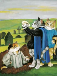 Illustrasjon fra Shakespeares Cats: Posterbok (utgitt 2016)