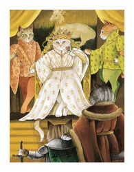 Illustrasjon fra Shakespeares Cats: Posterbok (utgitt 2016)