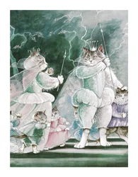 Illustrasjon fra Shakespeares Cats: Posterbok (utgitt 2016)