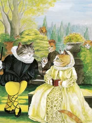 Illustrasjon fra Shakespeares Cats: Posterbok (utgitt 2016)