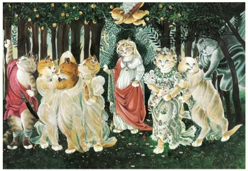 Illustrasjon fra The Cats#39; Gallery of Western Art (utgitt 1994)