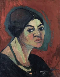 ""Selvportrett"" (Selvportrett) Maleri av Suzanne Valadon (1865-1938) ca. 1916 Privat samling