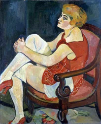 Kvinne med hvite strømper, 1924