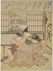 Kveldssnø på Matsuchi-høyden, fra serien Åtte moderne utsikter over Edo (Furyu Edo hakkei)