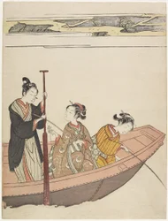 Fiske nær Mimeguri-helligdommen ved Sumida-elven, ca. 1767
