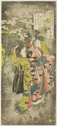 Ono no Komachi av Te Wate r Fall (Shimizu), fra Te Series Te Seven Facio be a Spects of Komachi (Furu Yatsu City 7 Komachi)
