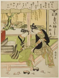 Sumirena: Temi stress of yojiya (yojiya datter, Sumirena), fra seriens Owers (Ukiyo Bijin Hana Yoshi)”