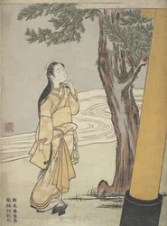 Besøk til en helligdom ved oksens time Ushi no toki mairi, 1765., 1765.