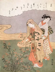 Ung dame og hushjelp, c1745-1770.