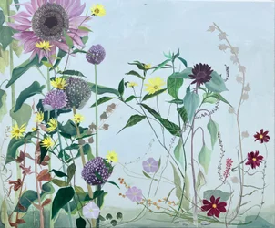 Sensommerblomster, 2024 (olje på lin)