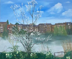 Dam nr. 1, Hampstead Heath, 2025 (olje på lin)
