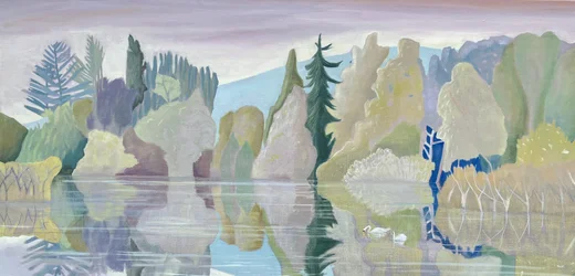 Den rolige innsjøen, 2024 (olje på lin)