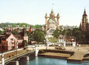 Utsikt over øya Djurgården i Stockholm, 1897