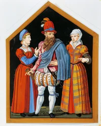 «To prostituerte og halliken». Anonymt maleri fra 1500-tallet