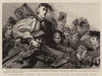 En tilleggsseremoni, studenter som leder den nyopprettede legen