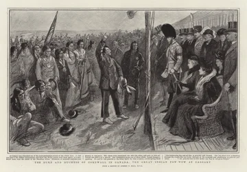 Hertugen og hertuginnen av Cornwall i Canada, den store indiske Pow-Wow i Calgary