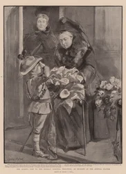 Dronningens besøk på Herbert Hospital, Woolwich, en hendelse på Arsenal Station