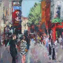 Spotty Dress London, 2024 (akryl)