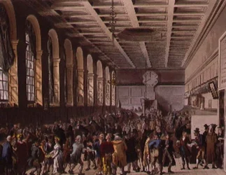 Custom House, the Long Room fra Ackermanns "Microcosm of London"