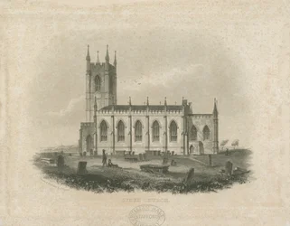 Stoke-upon-Trent Church [Ny]: stålgravering (vignett og [midten av 1800-tallet] (trykk)