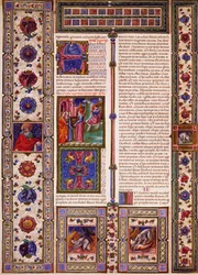 Incipit fra Book of Nahum, fra bind II av Bible of Borso d
