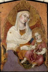 Jomfru- og barnealtertavlen av Taddeo di Bartolo (1363-1422). Ca 1400. Dim. 1,04 x 0,69 m. Avignon, Musee du Petro Palais