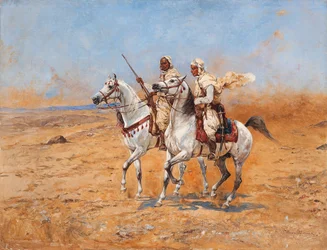 Krysser ørkenen (olje på lerret)