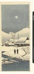 Snølandskap i måneskinn Nihonmatsu (tittel på objekt)