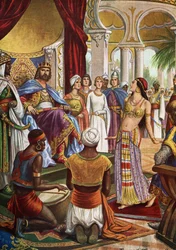 Arabisk-normannisk kultur: "" Prakten til det kongelige hoffet til Roger II av Hauteville (Ruggero Altavilla) (1097-1154), grunnleggeren av monarkiet på Sicilia" (normannisk-arabisk-bysantinsk kultur (normannisk-siciliansk kultur): kongelig 