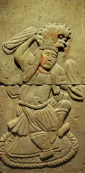 Stele som skildrer en musiker (terrakotta)
