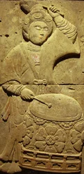 Stele som skildrer en musiker (terrakotta)