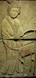 Stele som viser en musiker (terrakotta)