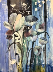 Eteriske blå blomster