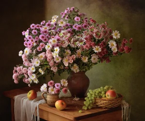 Høstlig blomsterstilleben
