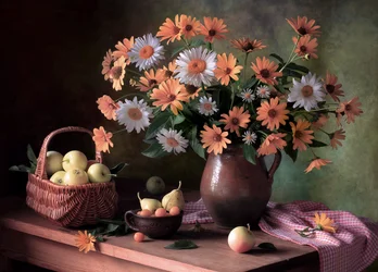 Høstblomster og frukt